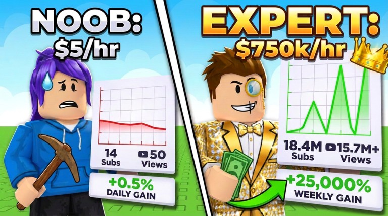 Your first hour in Become a Youtuber
